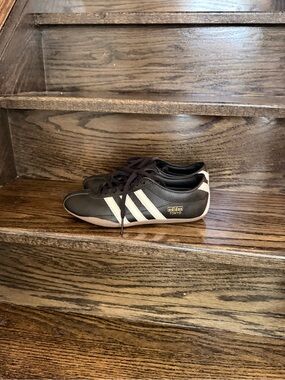 adidas Tokyo Sneakers in Dark Brown with White Stripes